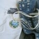 Фото набір для вишивання кулона Голуба гортензія