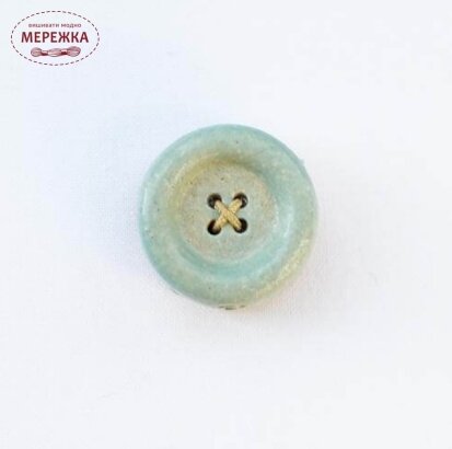 Cohana Магніт-ґудзик, кераміка 2.5 см. Shigaraki Ware Green фото