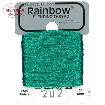 Glissen Gloss Rainbow Blending Thread Light Teal Blue RBT202
