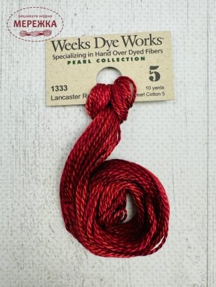 Фото Муліне ручного фарбування Weeks Dye Works Pearl #5 Lancaster Red 1333