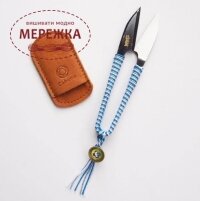 Ножиці-кусачки Cohana для ниток Shozaburo з шовковою тасьмою Iga Blue фото