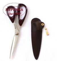 Фото Ножиці Cohana кравецькі з лакованими коричневими ручками, 21 см. 45-265