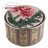 Фото Набір для вишивання хрестиком Sajou Декоративна скринька Flower Carnation #13