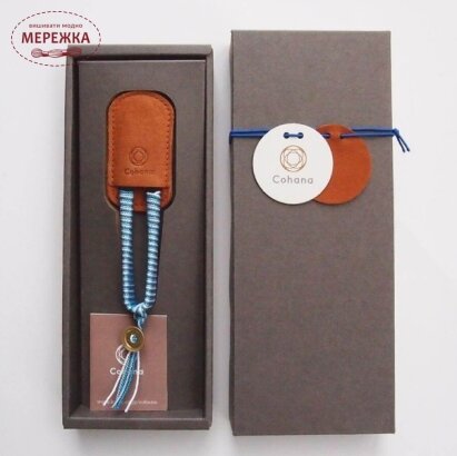 Ножиці-кусачки Cohana для ниток Shozaburo з шовковою тасьмою Iga Blue фотографія