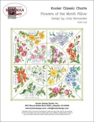 Фото Схема Flowers Of the Month Pillow (Jorja Hernandez) KDS-2113