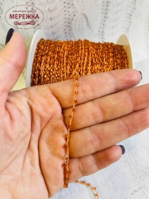 Фото шнур плетений, бісерний, колір бронза