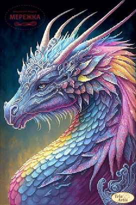 Фото Схема для вишивання бісером TelaArtis Веселковий дракон ТА-522