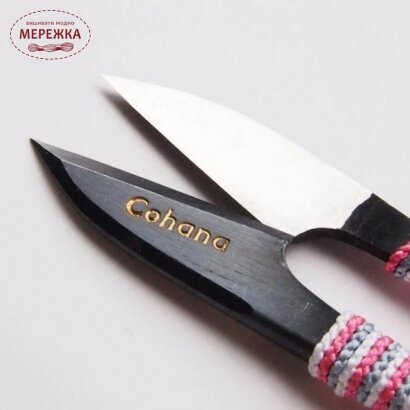 Ножиці-кусачки Cohana для ниток Shozaburo з шовковою тасьмою Iga Pink фото